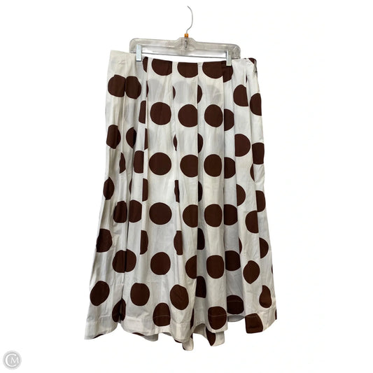 Skirt Maxi By Maeve In Brown & White, Size: 1x