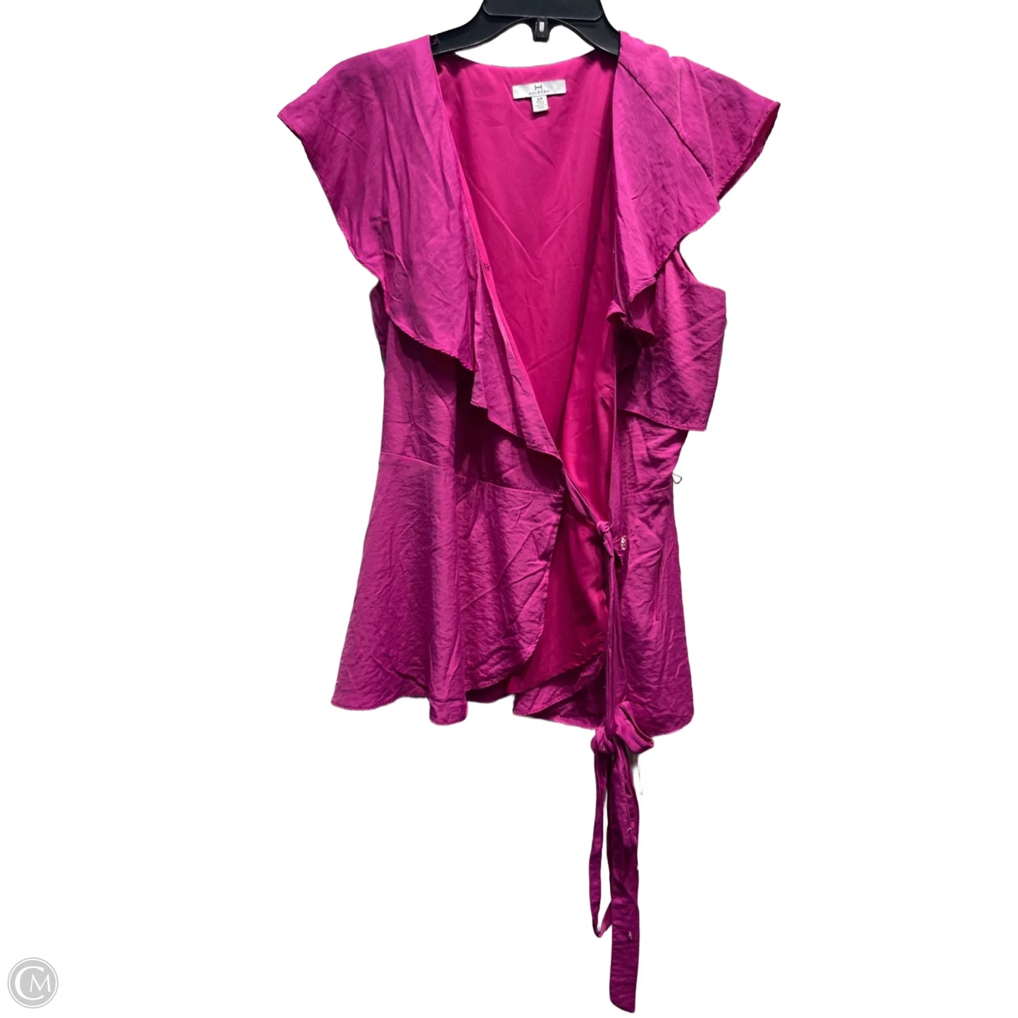 Top Short Sleeve By Halston In Pink, Size: S