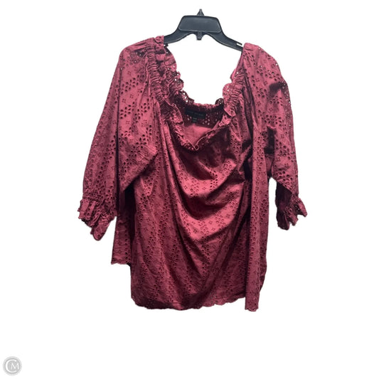 Top Long Sleeve By Lane Bryant In Purple, Size: 3x