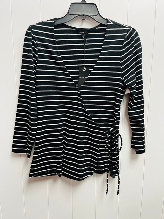 Top Long Sleeve By Lucky Brand In Black & White, Size: S