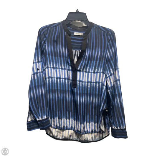 Top Long Sleeve By Vince In Black & Blue, Size: 2