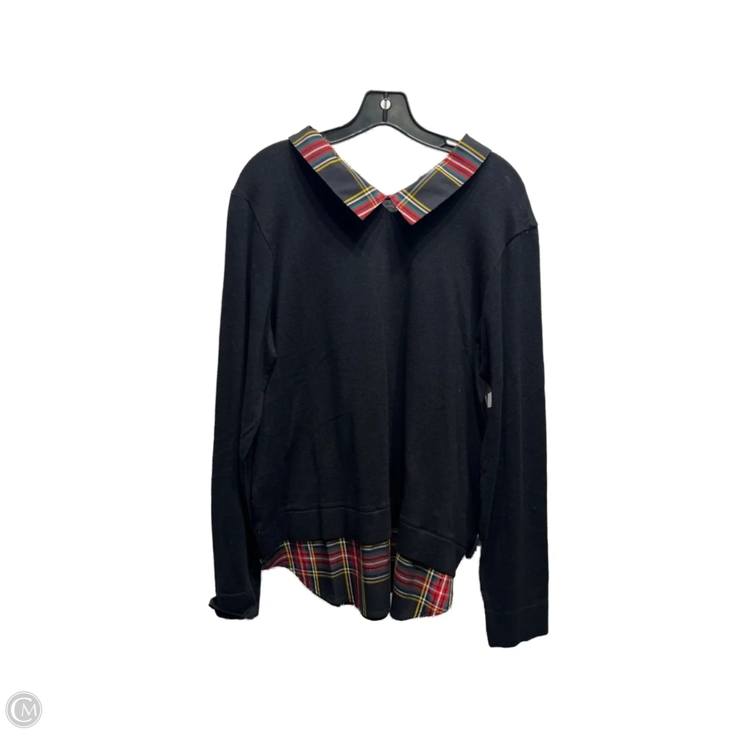 Sweater By J. Crew In Black & Red, Size: L