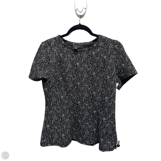 Top Short Sleeve By White House Black Market In Black & White, Size: M