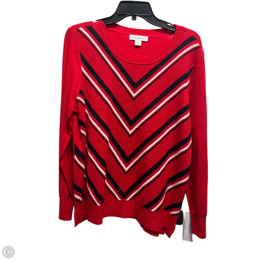 Sweater By Liz Claiborne In Black & Red, Size: Xl