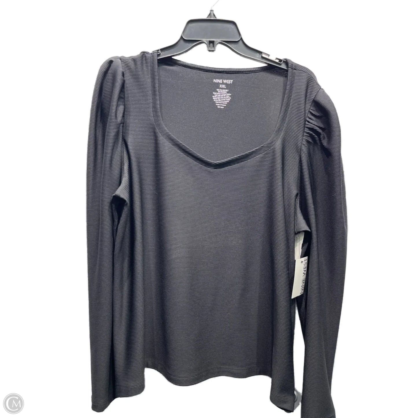Top Long Sleeve By Nine West Apparel In Black, Size: Xxl