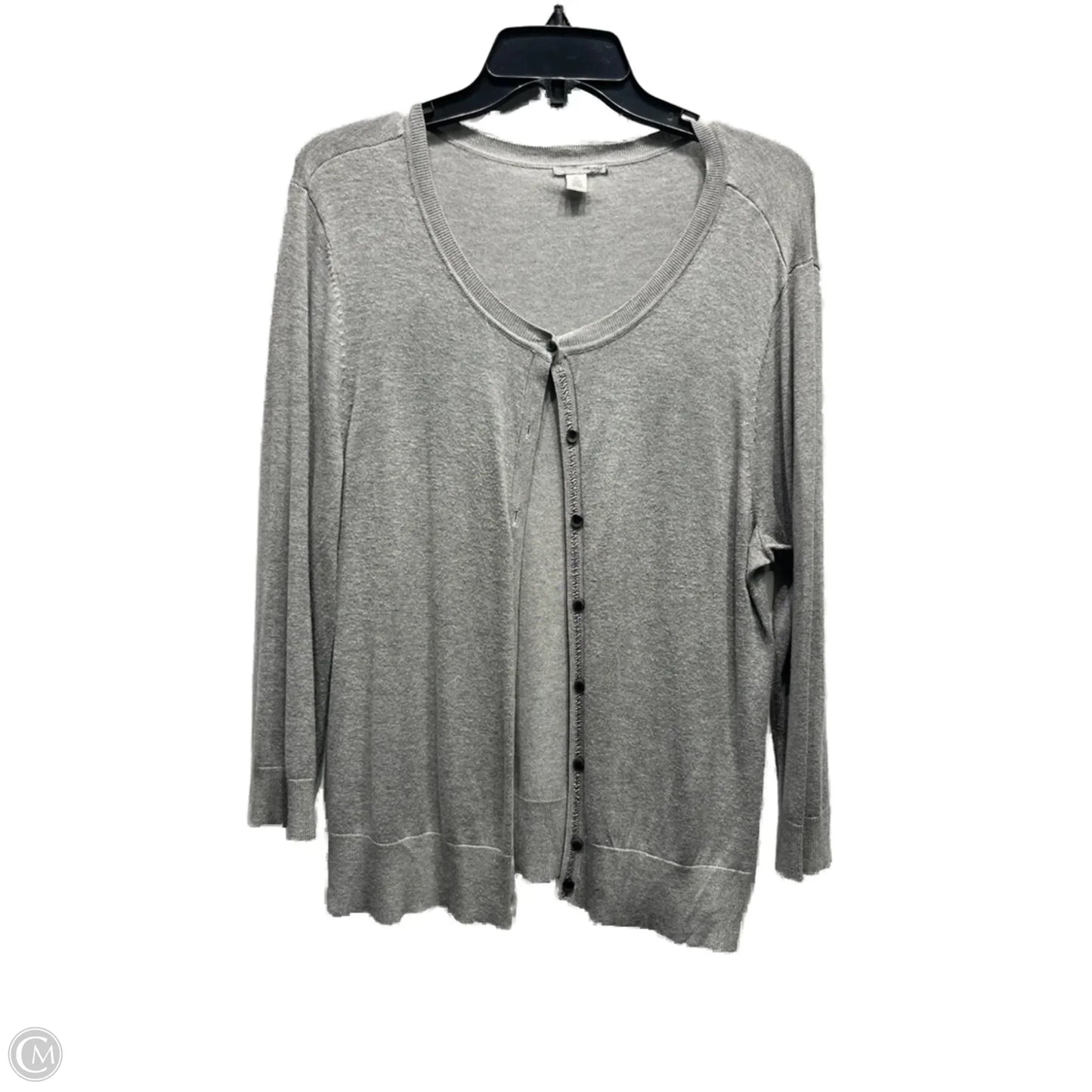 Sweater Cardigan By Halogen In Grey, Size: Xxsp