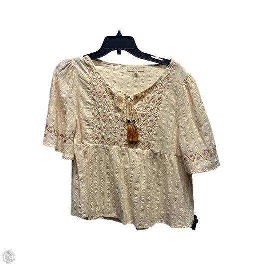 Top Short Sleeve By Chelsea And Violet In Brown, Size: M
