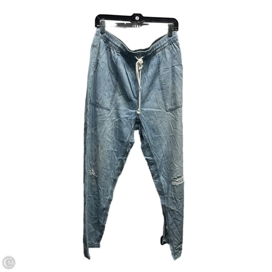 Jeans Straight By Aerie In Blue Denim, Size: L