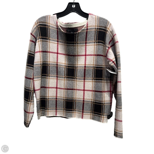 Sweater By Tahari By Arthur Levine In Red & Tan, Size: M