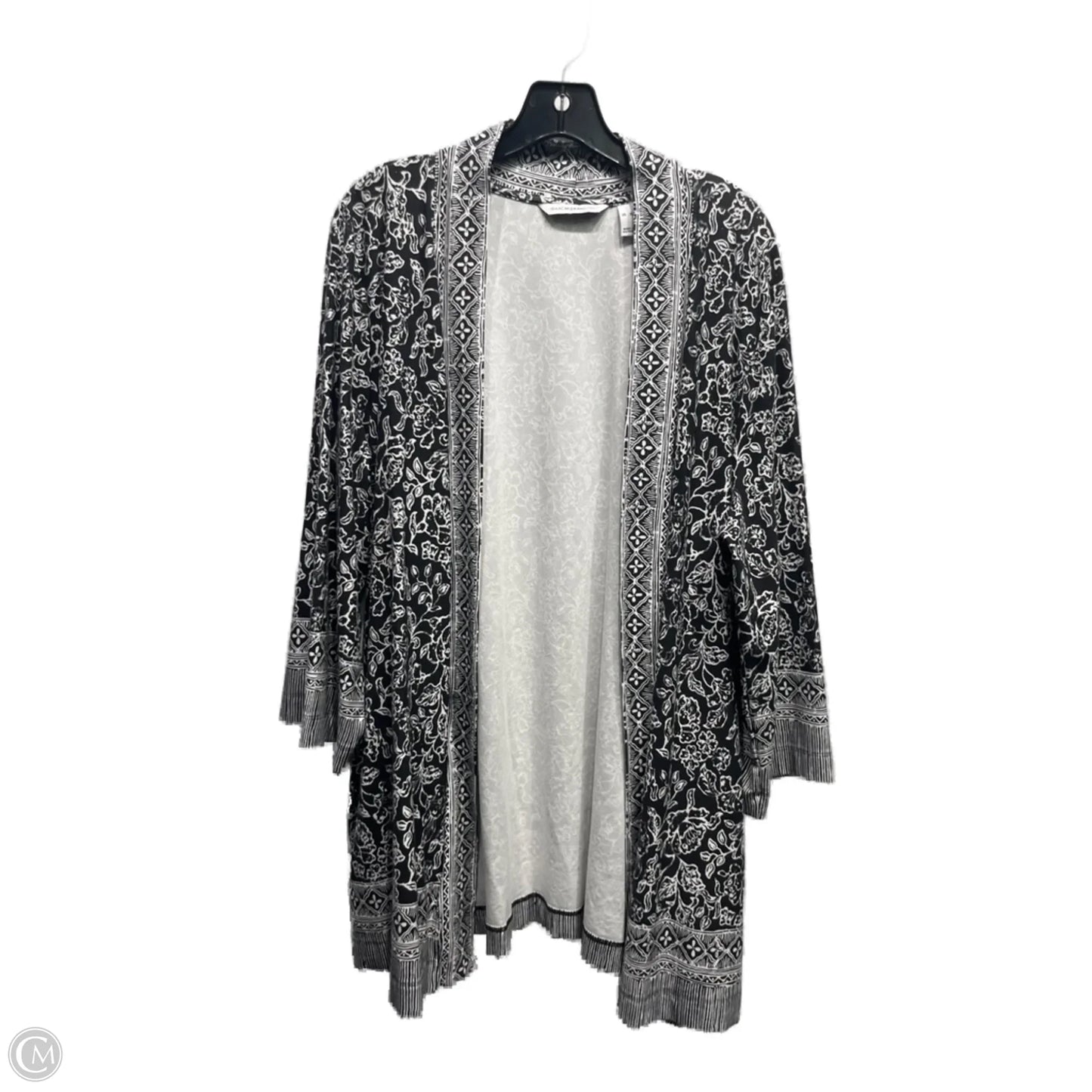 Cardigan By Isaac Mizrahi Live Qvc In Black & White, Size: Xl