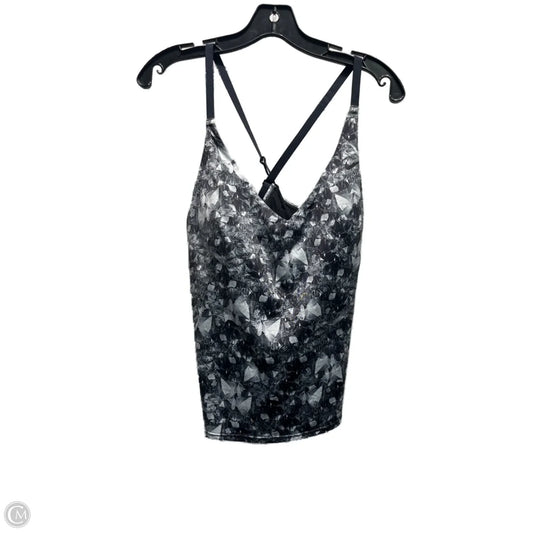 Athletic Tank Top By Nike Apparel In Black & White, Size: L