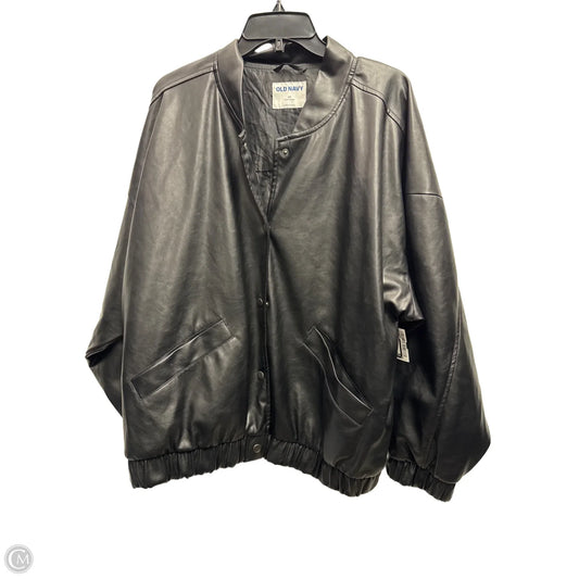 Jacket Moto By Old Navy In Black, Size: 2x