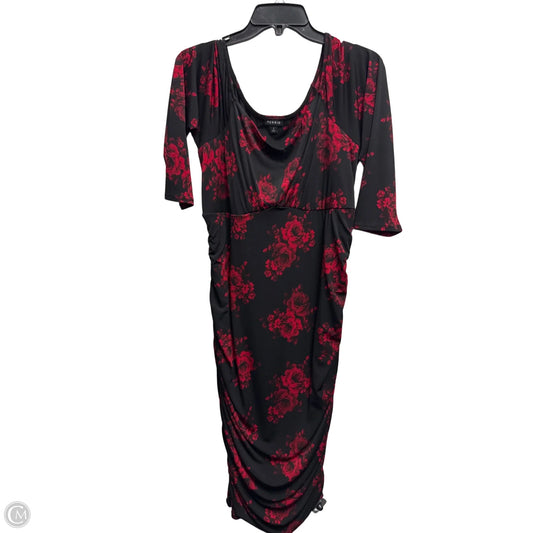 Dress Party Midi By Torrid In Black & Red, Size: 2x