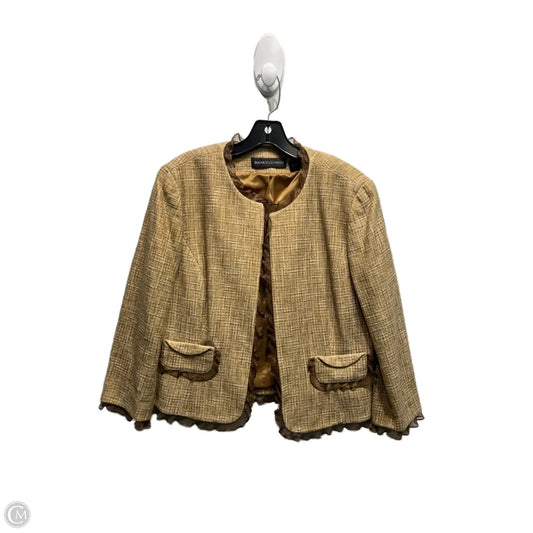 Blazer By Dana Buchman In Brown & Tan, Size: L