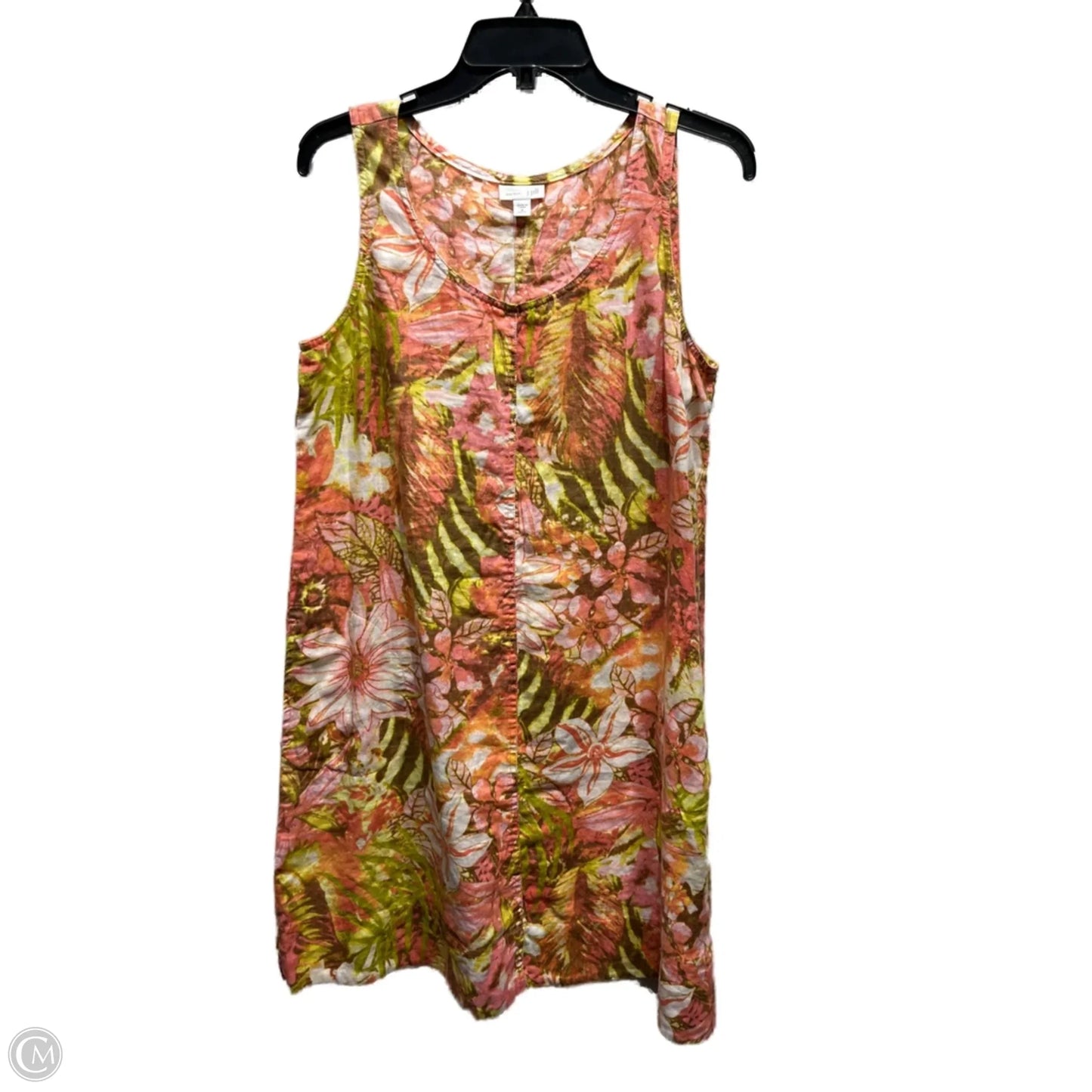 Dress Casual Short By J. Jill In Orange & Yellow, Size: M