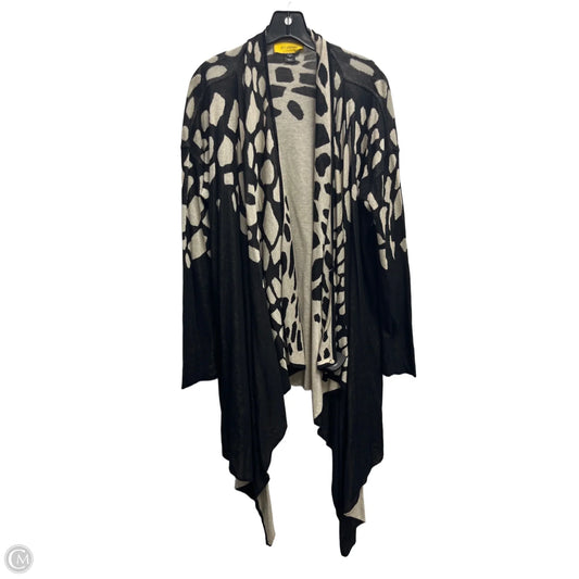 Sweater Cardigan Luxury Designer By St John Collection In Black & Tan, Size: M