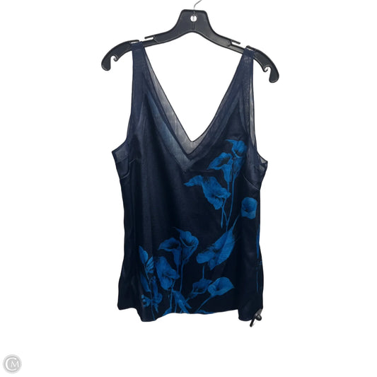 Blouse Sleeveless By Ted Baker In Blue, Size: Xl