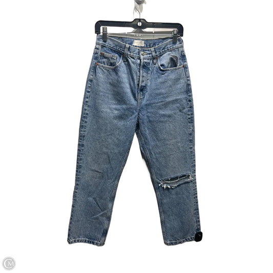 Jeans Straight By Topshop In Blue Denim, Size: 6