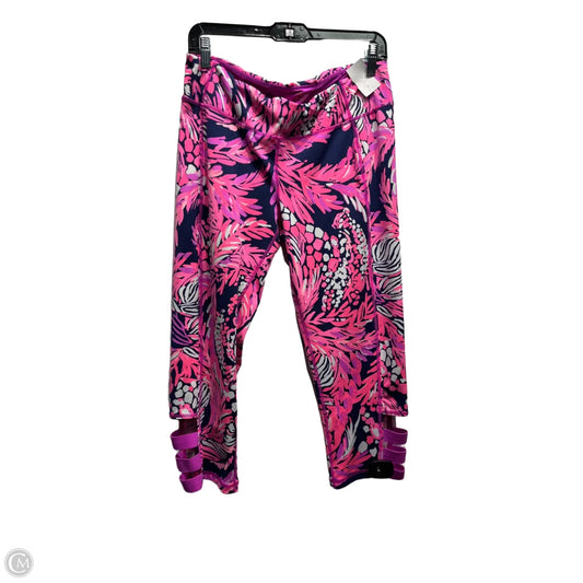 Capris Designer By Lilly Pulitzer In Blue & Pink, Size: Xl