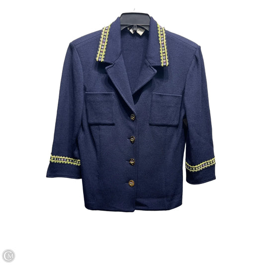 Jacket Designer By St John Collection In Blue & Green, Size: 12