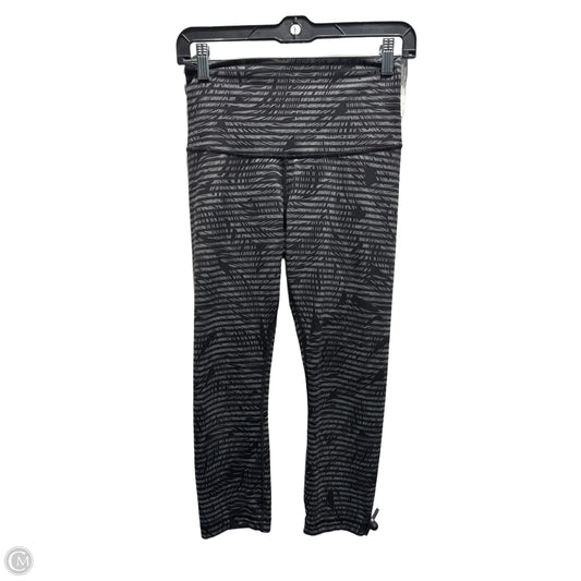 Athletic Capris By Lululemon In Black & Grey, Size: S