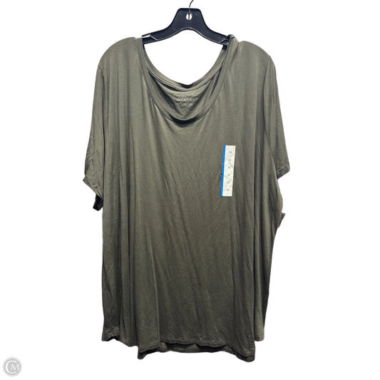 Top Short Sleeve Basic By Ava & Viv In Green, Size: 3x