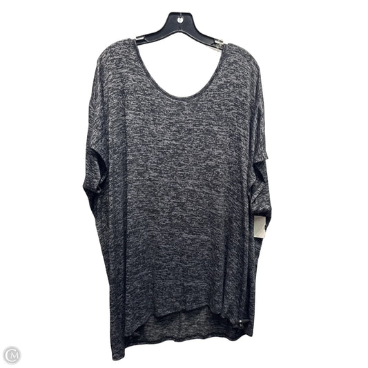 Top Short Sleeve By Lane Bryant In Black & Grey, Size: 18