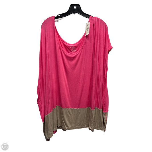 Top Short Sleeve By Lane Bryant In Pink, Size: 18