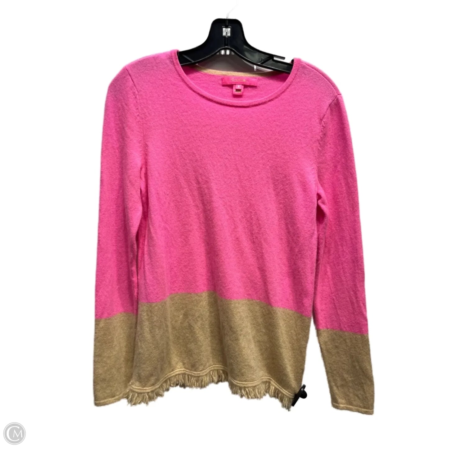 Sweater Designer By Lilly Pulitzer In Pink & Tan, Size: S