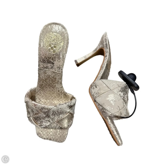 Sandals Heels Stiletto By Vince Camuto In Gold, Size: 6