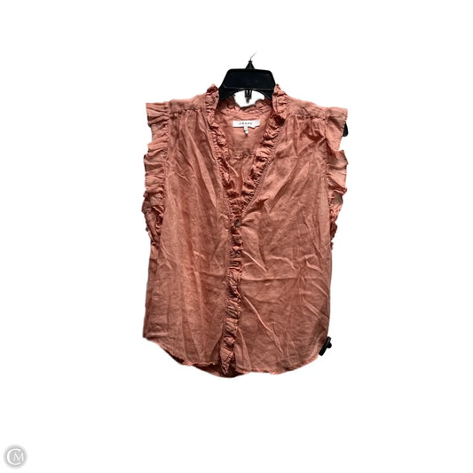 Top Short Sleeve By Frame In Orange, Size: L