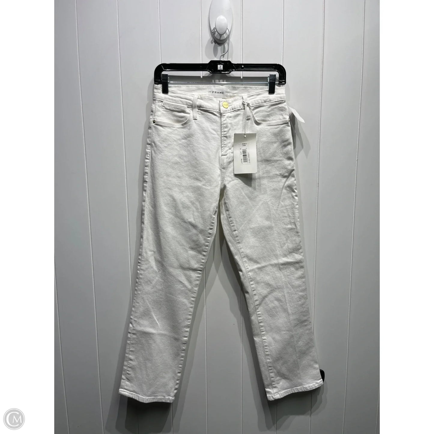 Jeans Straight By Frame In White, Size: 6