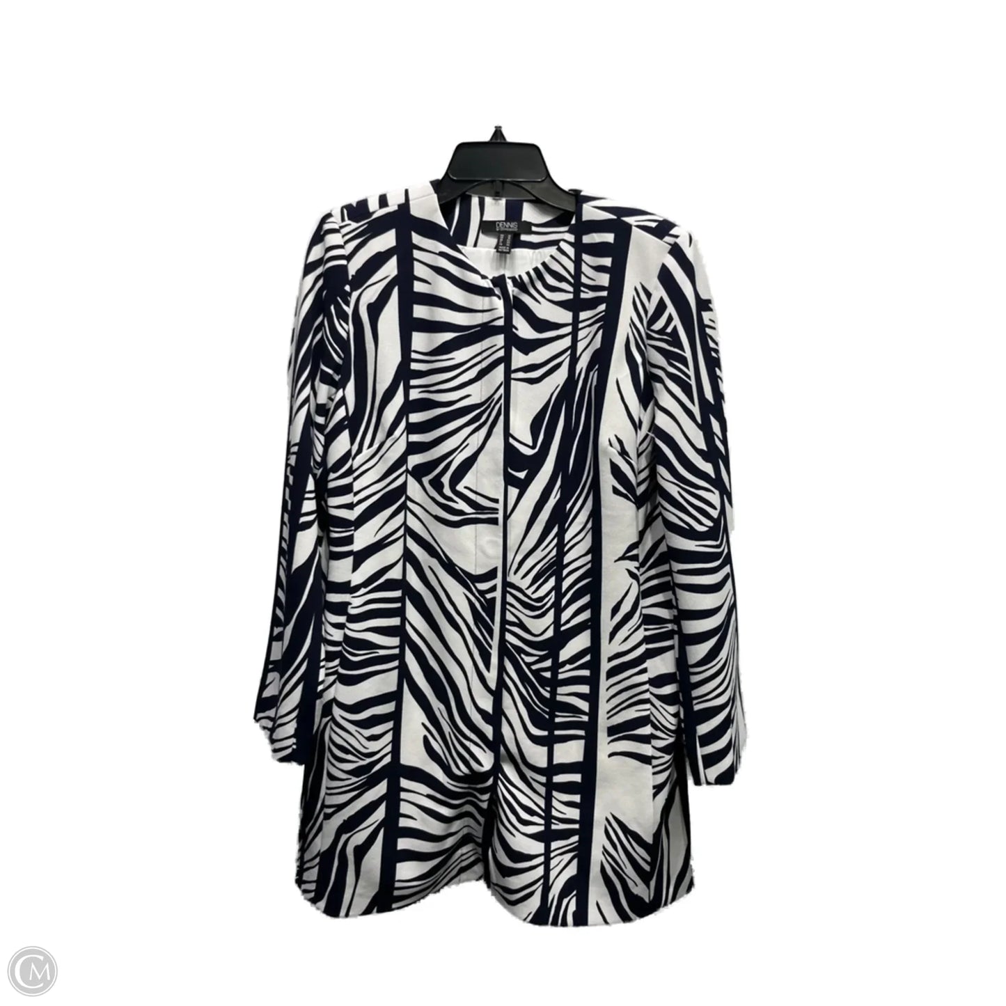 Jacket Other By Dennis Basso Qvc In Blue & White, Size: 12