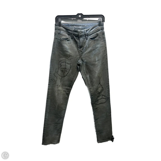 Jeans Skinny By American Eagle In Blue & Grey, Size: M