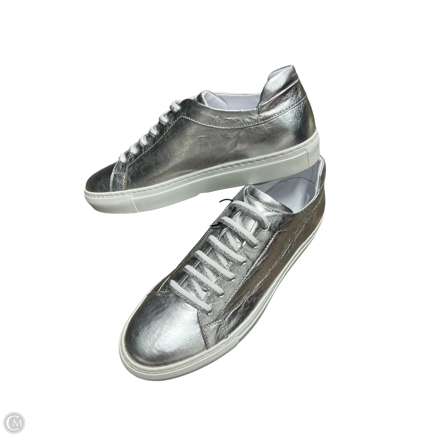 Shoes Sneakers By m gemi In Silver, Size: 10
