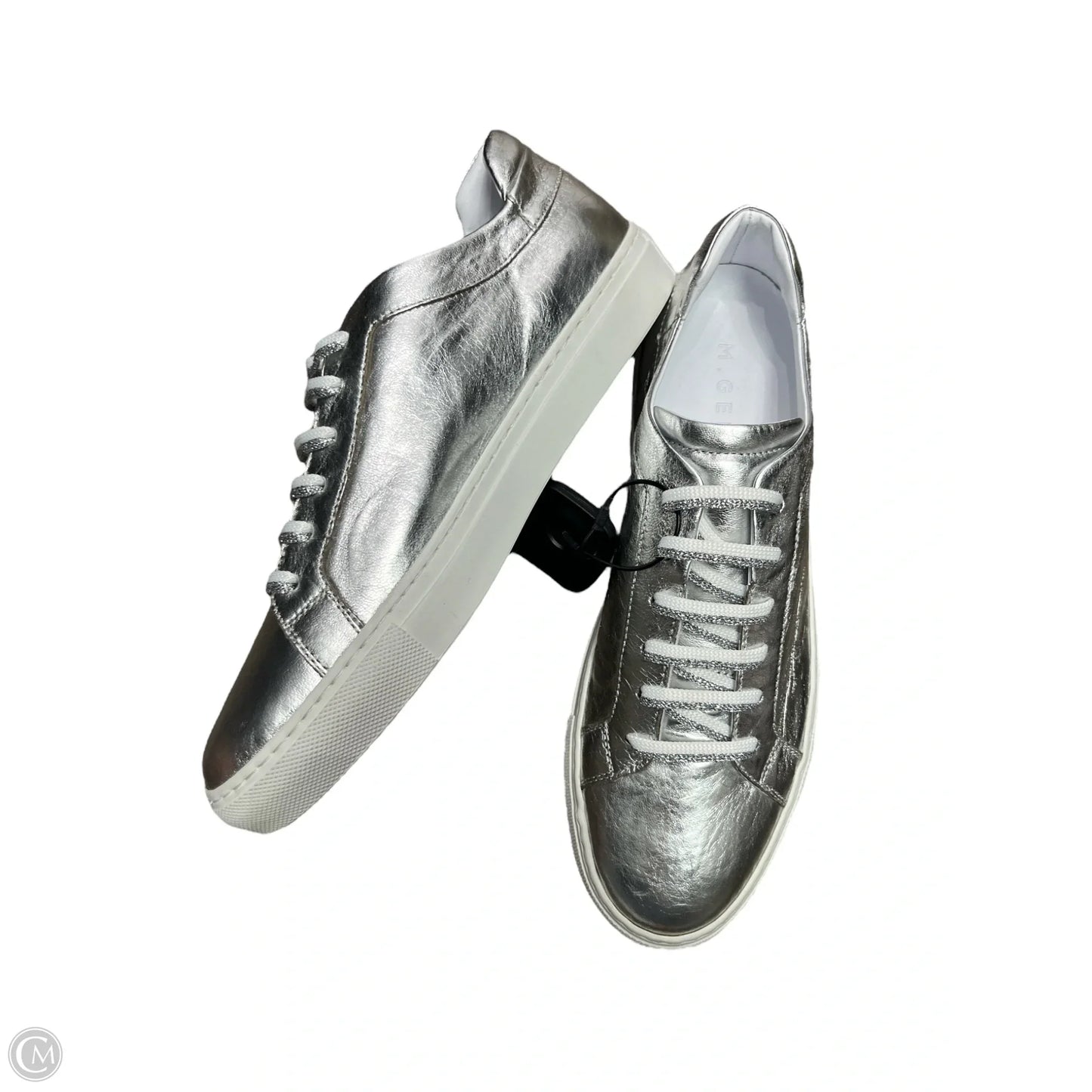 Shoes Sneakers By m gemi In Silver, Size: 10