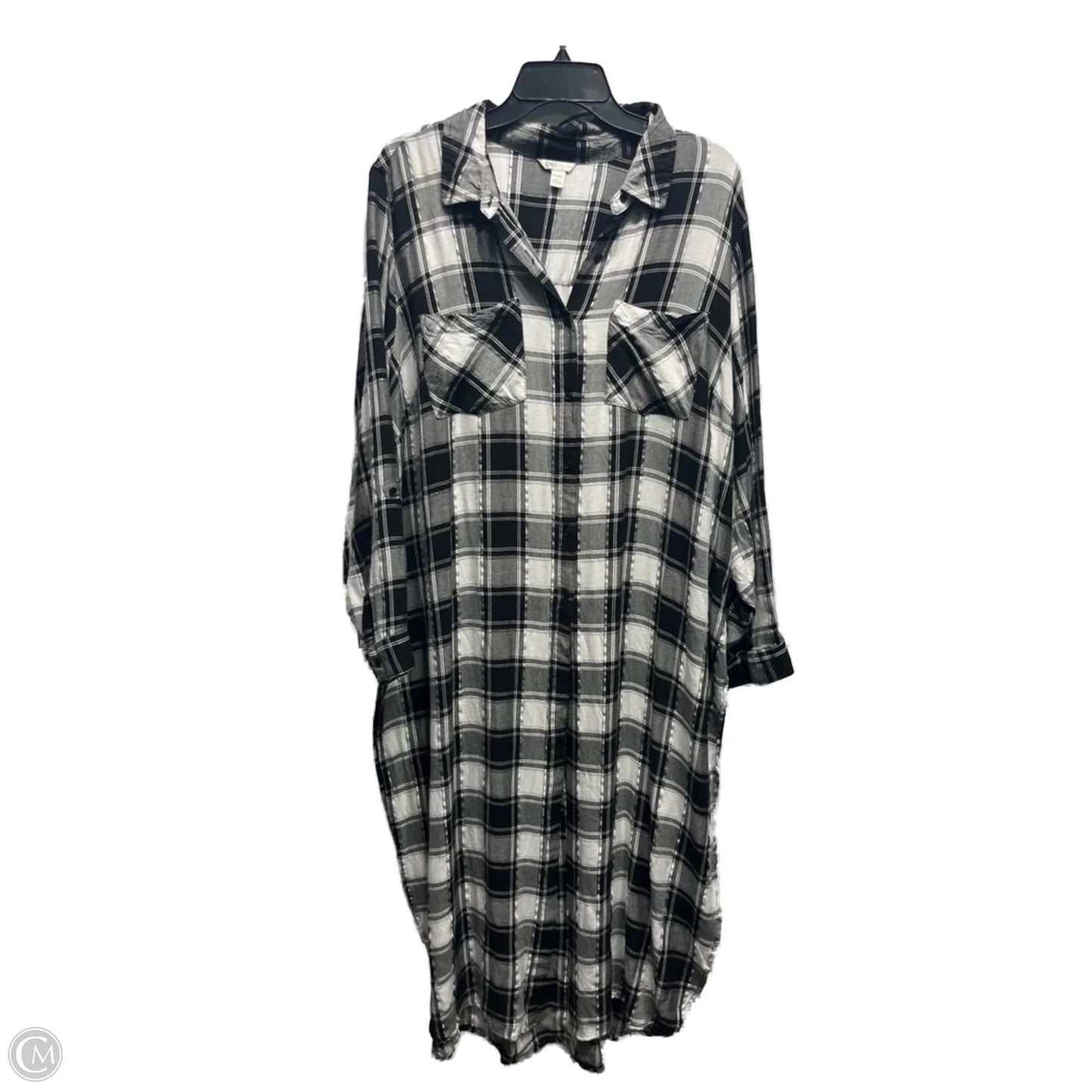 Dress Casual Midi By Cato In Black & White, Size: 18