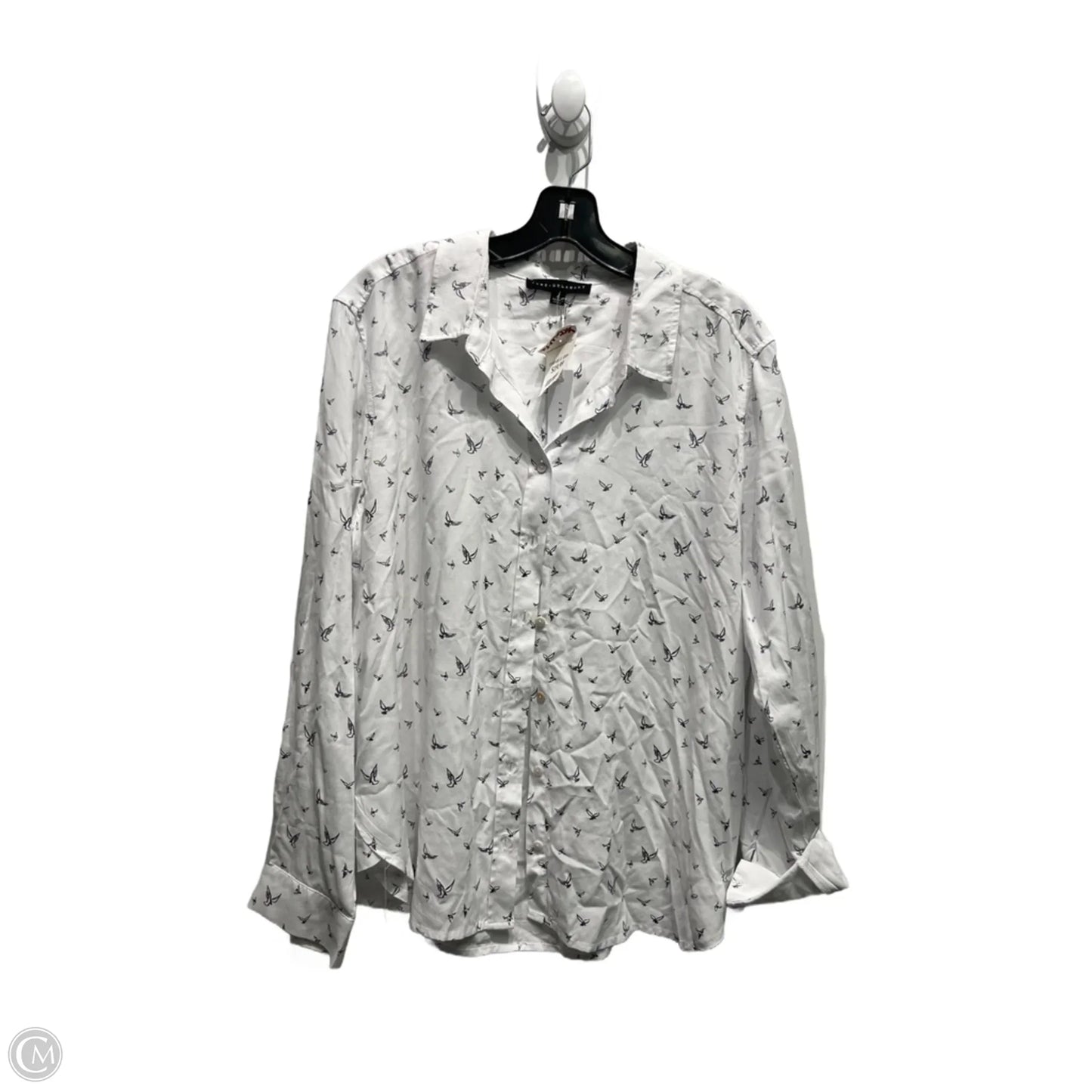 Top Long Sleeve By Jane And Delancey In Black & White, Size: Xl