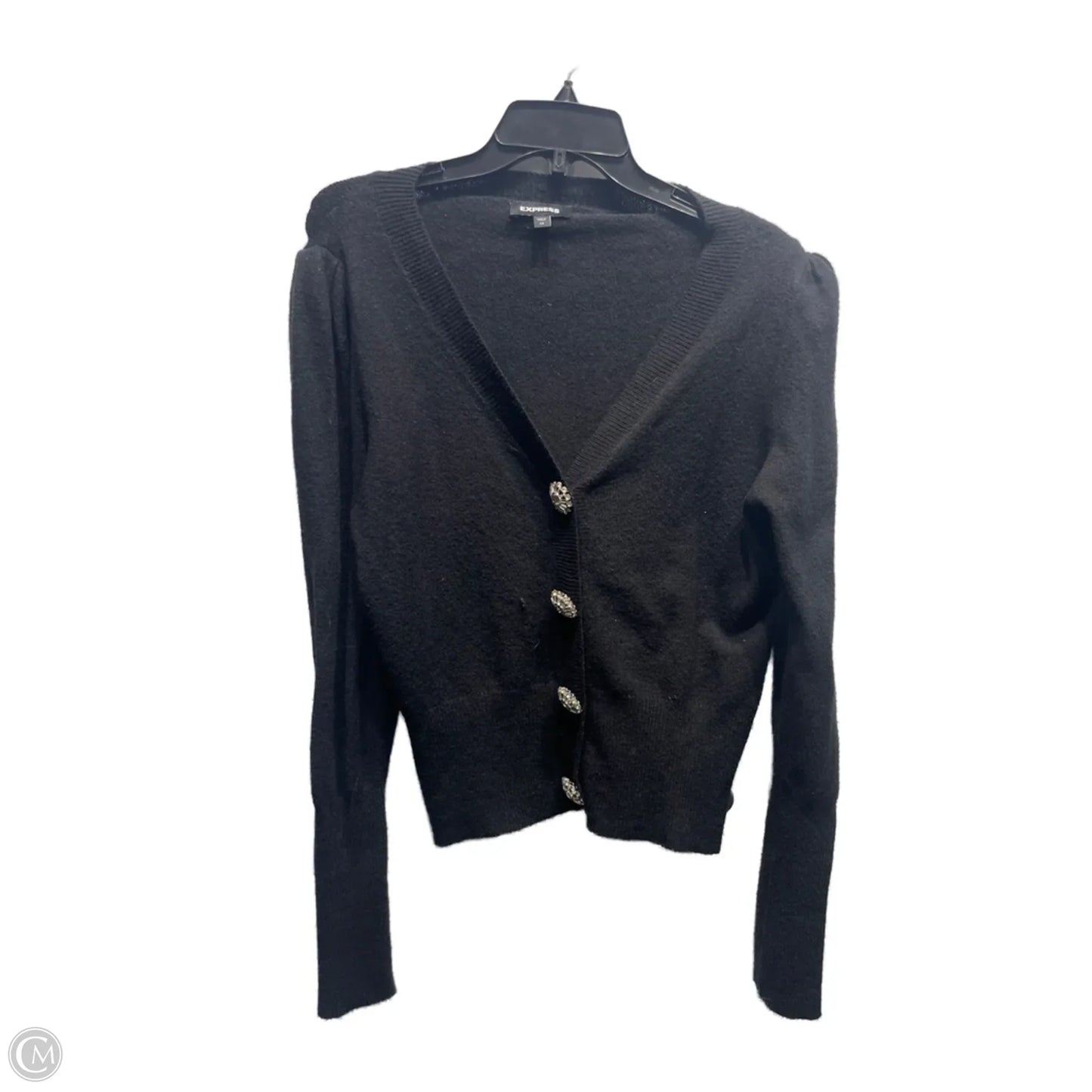 Sweater Cardigan By Express In Black, Size: Xs