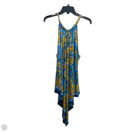 Top Sleeveless By Cato In Blue & Yellow, Size: 18
