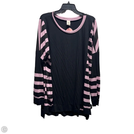 Top Long Sleeve By Sew In Love In Black & Purple, Size: 3x