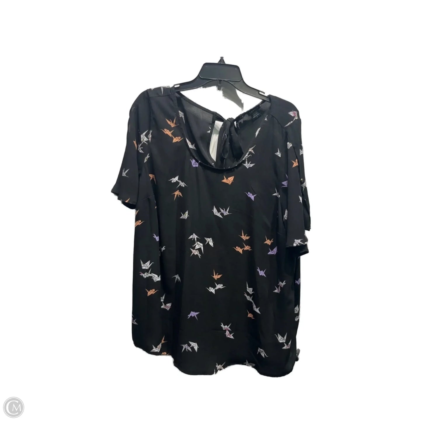 Top Short Sleeve By Torrid In Black & Orange, Size: 1x