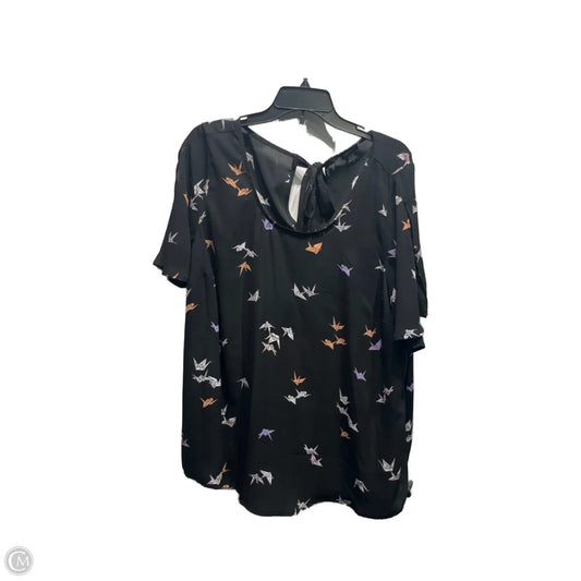 Top Short Sleeve By Torrid In Black & Orange, Size: 1x