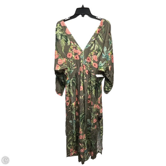 Dress Casual Maxi By Anthropologie In Green & Orange, Size: M