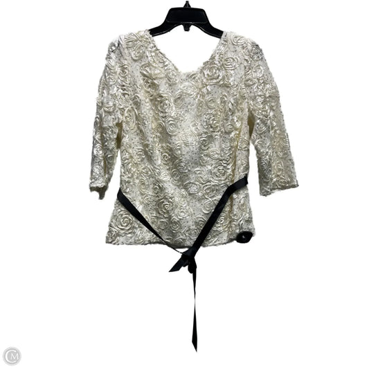Blouse Long Sleeve By Alex Evenings In Gold, Size: Xl