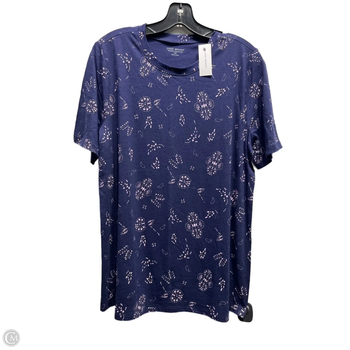 Top Short Sleeve Basic By Lane Bryant In Blue & Purple, Size: L