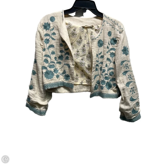 Blazer By Soft Surroundings In Blue & Cream, Size: M