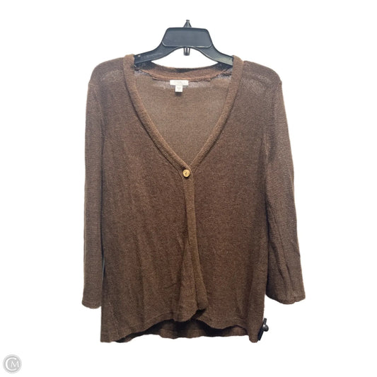 Sweater Cardigan By J. Jill In Brown, Size: M