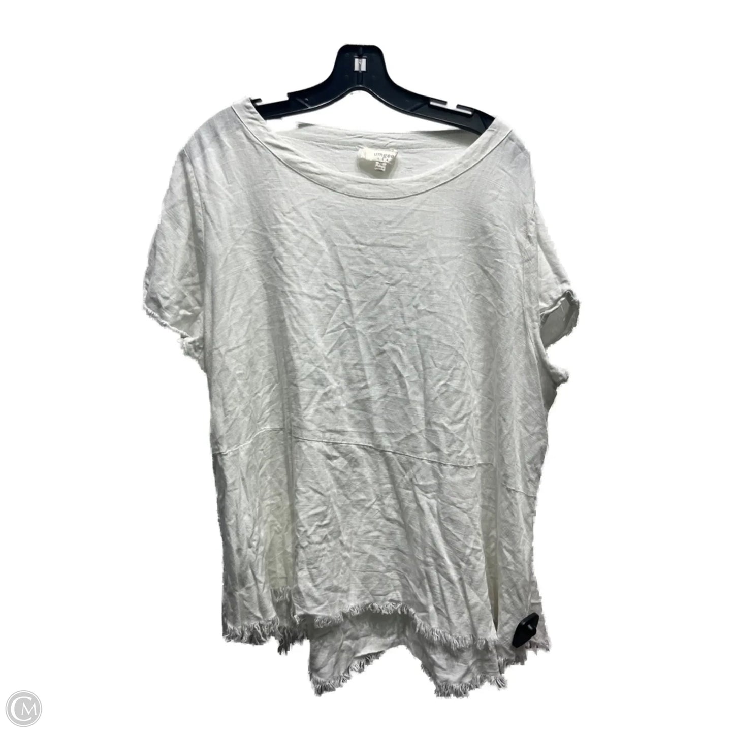 Top Short Sleeve By Umgee In White, Size: 2x