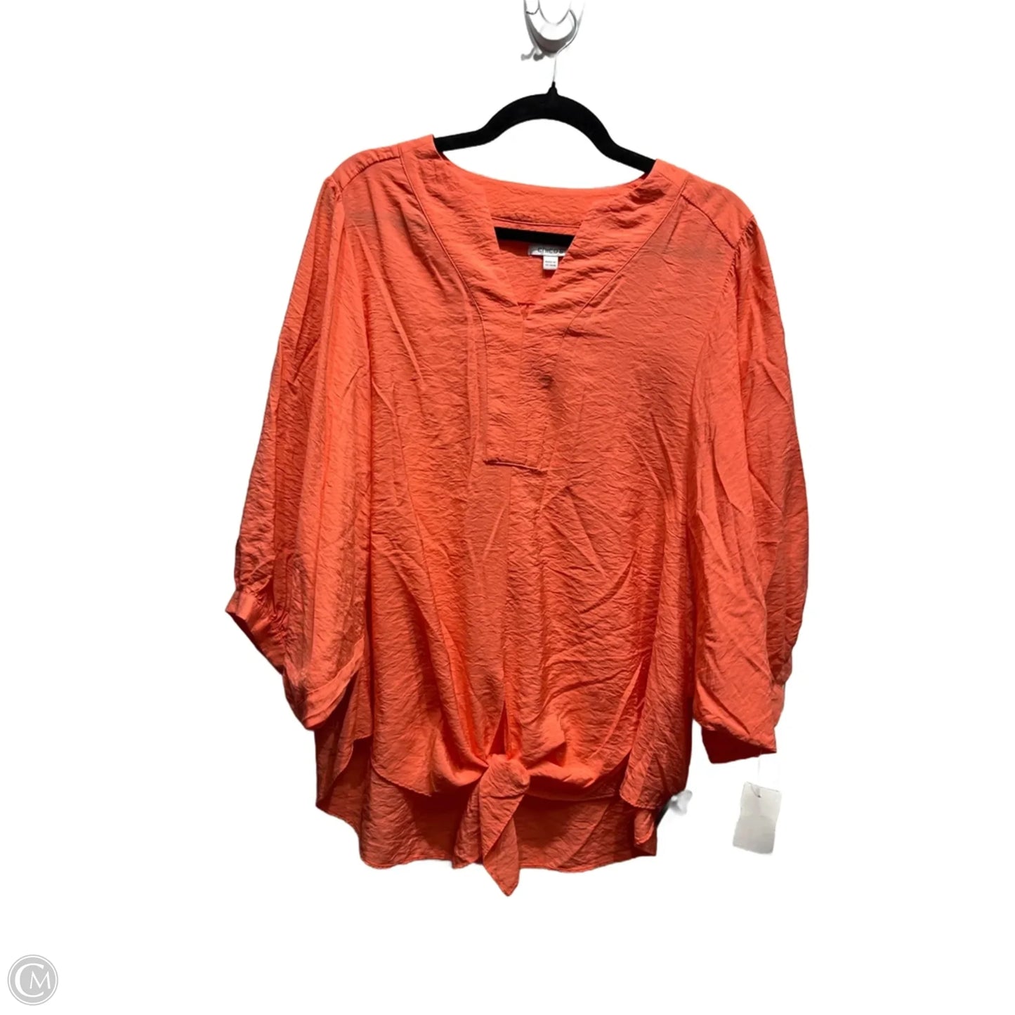 Top Short Sleeve By Chicos In Orange, Size: 12